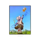 Sheep Toss Scottish Highland Game Athlete Sheep Art PRINT